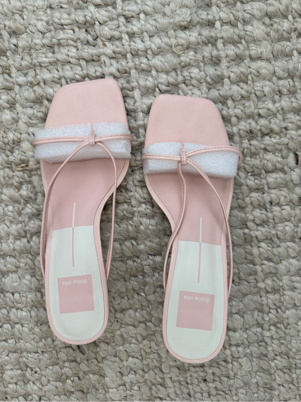 Dolce Vita Blush Pink Square-Toe kitten heels